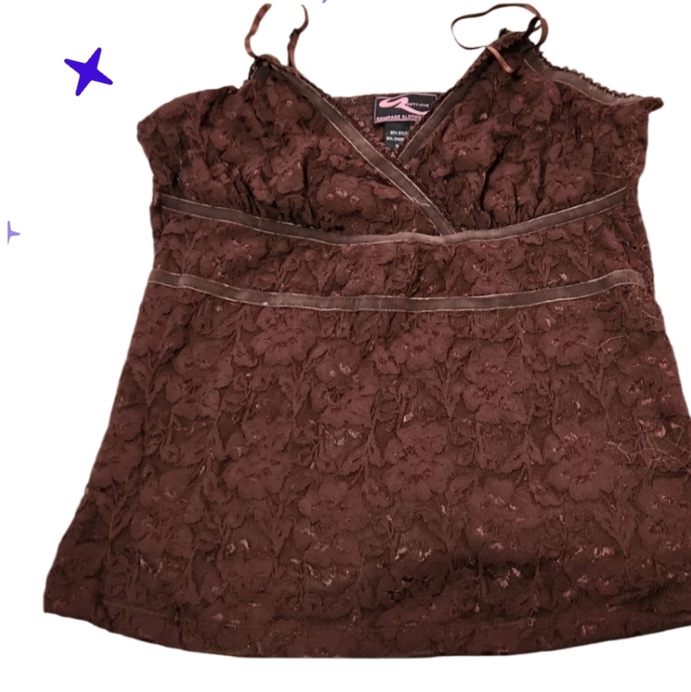Vintage Jrs Brown Lace Cami